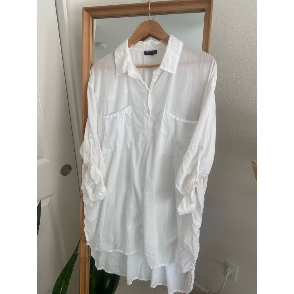TopShop Oversized Cotton Shirtdress